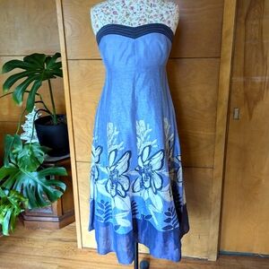Monsoon purple linen dress, formal, UK size 12 / US size 8